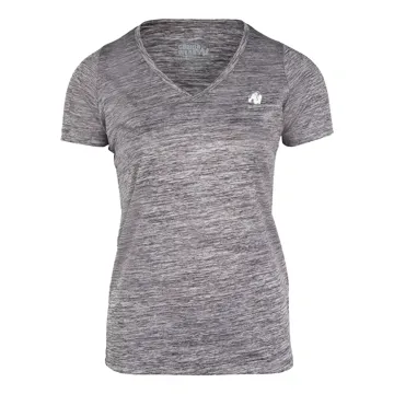 ELMIRA V-NECK T-SHIRT Gray Melange - S