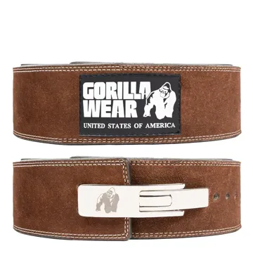 4 INCH LEATHER LEVER BELT Brown - L/XL