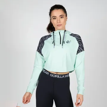 ZION CROPPED HOODIE Green - L