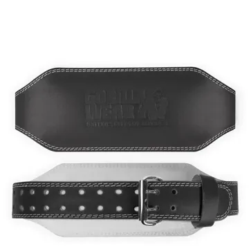 6 INCH PADDED LEATHER BELT Black/Black - L/XL