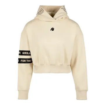 TRACEY CROPPED HOODIE Beige - L