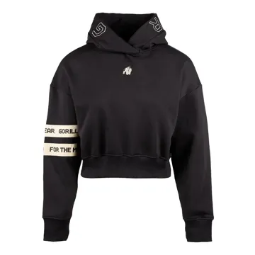 TRACEY CROPPED HOODIE Black - XL