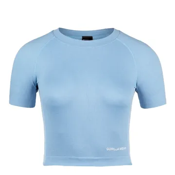 SELAH SEAMLESS CROP TOP Light Blue - L/XL