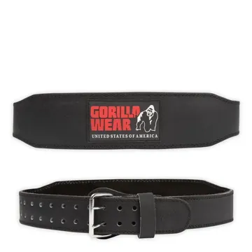 4 INCH PADDED LEATHER BELT Black/Red - L/XL