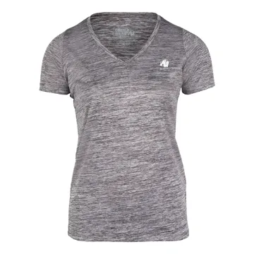 ELMIRA V-NECK T-SHIRT Gray Melange - XS