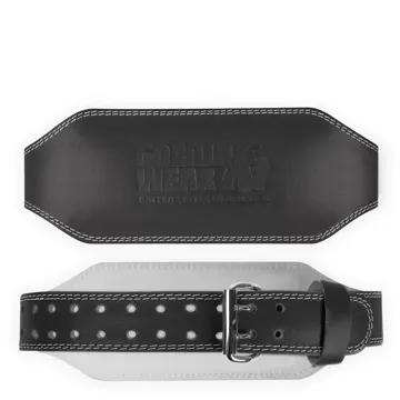 6 INCH PADDED LEATHER BELT Black/Black - S/M
