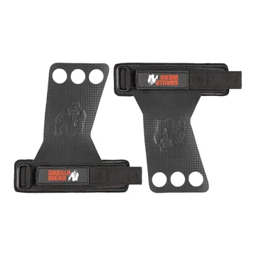3-HOLE CARBON LIFTING GRIPS Black - S