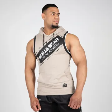 LORETTO HOODED TANK TOP Beige - S