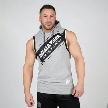 LORETTO HOODED TANK TOP Gray Melange - S