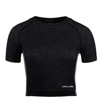 SELAH SEAMLESS CROP TOP Black - XS/S