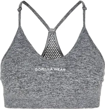 QUINCY SEAMLESS SPORTS BRA Gray Melange - XS/S
