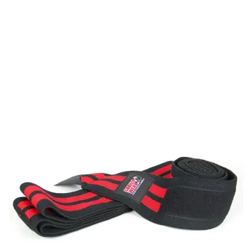 KNEE WRAPS 250CM Black/Red - TAILLE UNIQUE