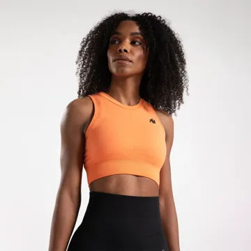 OLIVIA SEAMLESS CROP TOP Peach - XS/S