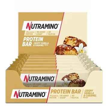 NUTRAMINO PROTEIN BAR Crispy Vanilla Caramel - BOITE DE 12